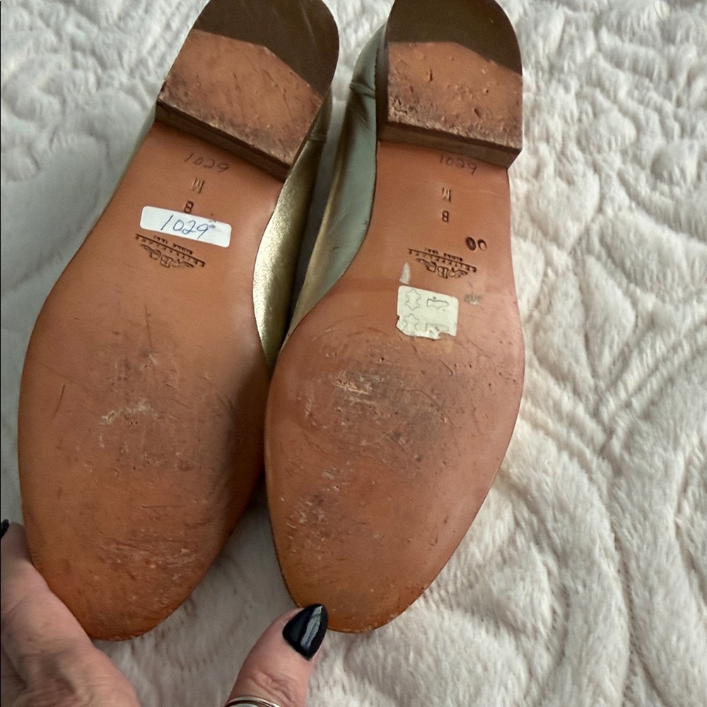 Bally Metallic Gold Women's Loafers - Picture 7 of 8
